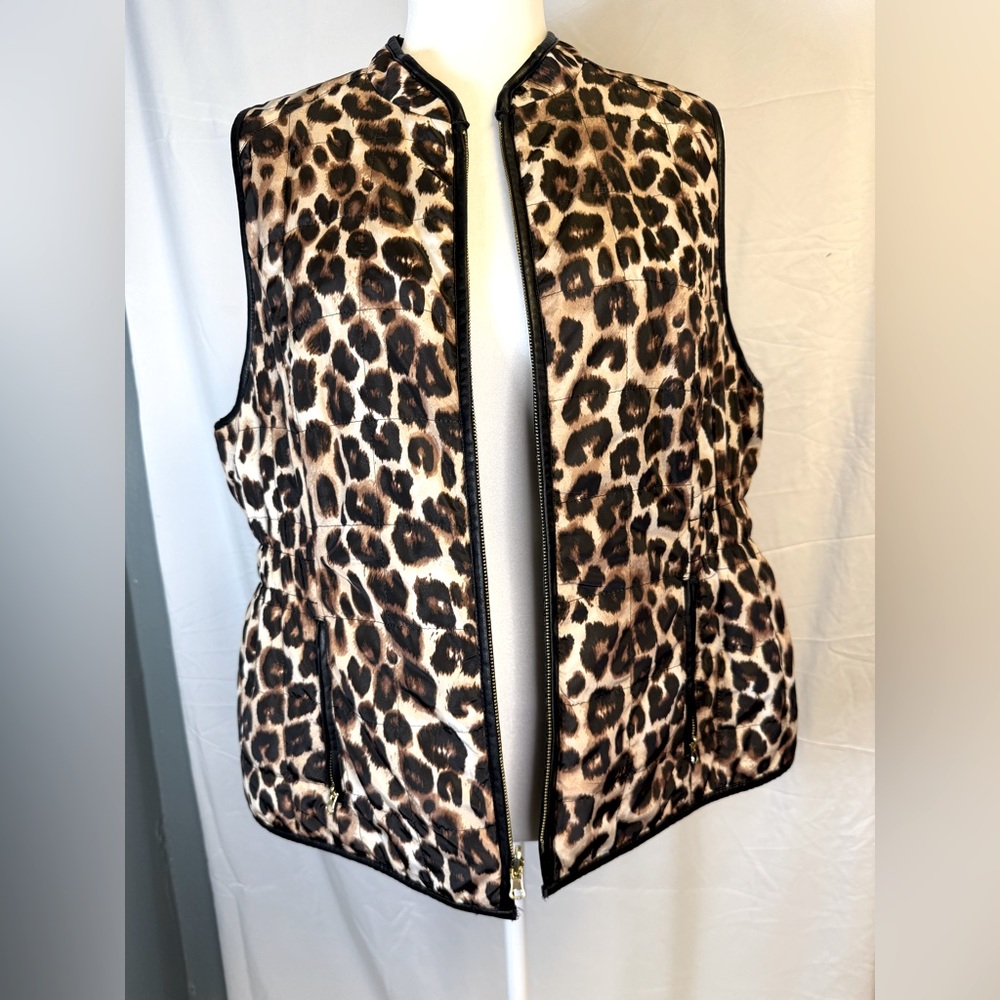 Chico’s, Cheetah print vest, size 2